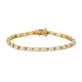 Natürliches, äthiopisches Welo Opal-Eternity-Armband, 20 cm - 8,83 ct.