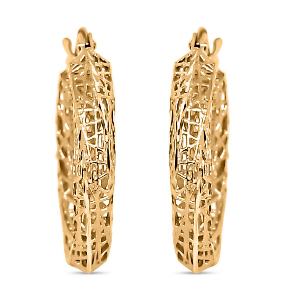 Diamantschliff, 375 Gelbgold Ohrringe, ca. 1,90g