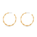 Bambus Design Ohrhänger, ca. 10,00g, goldfarben