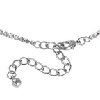 Wasserfall weißes Kristall Collier,, ca. 50 cm, silberfarben