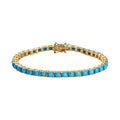AA amerikanisches Sleeping Beauty Türkis Eternity-Armband, 19cm - 12,62 ct.