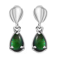 Kanadischer Ammolit Ohrringe 925 Silber platiniert ca. 0.88 ct