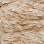 Kunstpelz-Teppich, 100% Acryl, Rückseite aus Wildleder, 160x230cm, Weiss meliert