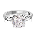 Moissanit Ring, 925 Silber platiniert (Größe 17.00) ca. 3.16 ct