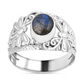 Royal Bali - Labradorit Ring, 925 Silber, (Größe 16.00), ca. 2.10 ct