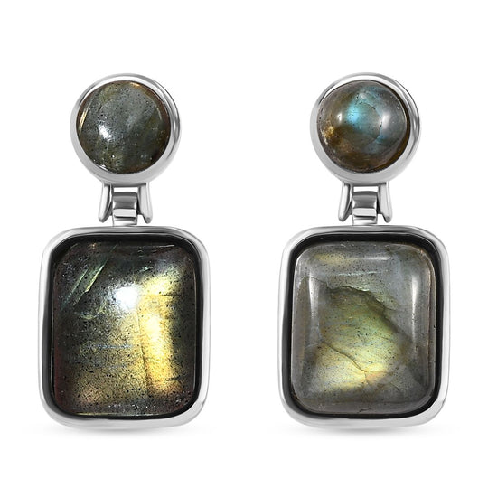 Lila Türkis Ohrringe  Edelstahl ca. 13.44 ct
