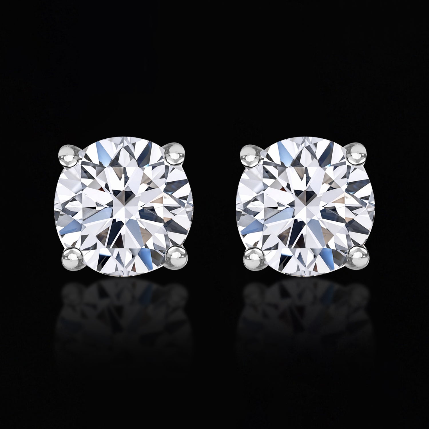 Lab-grown Diamant, IGI zertifiziert SI-GH Ohrringe, 585 Weißgold, ca. 0.50 ct