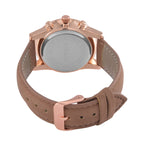 Strada Japanisches Uhrwerk - Exklusive Uhr mit braunem Hohlzifferblatt, braunem PU-Band und Edelstahl-Schnalle, Weißer Kristall Uhr, 23cm, rose