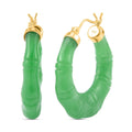 Grüne Jade Ohrringe 925 Silber vergoldet ca. 54.60 ct