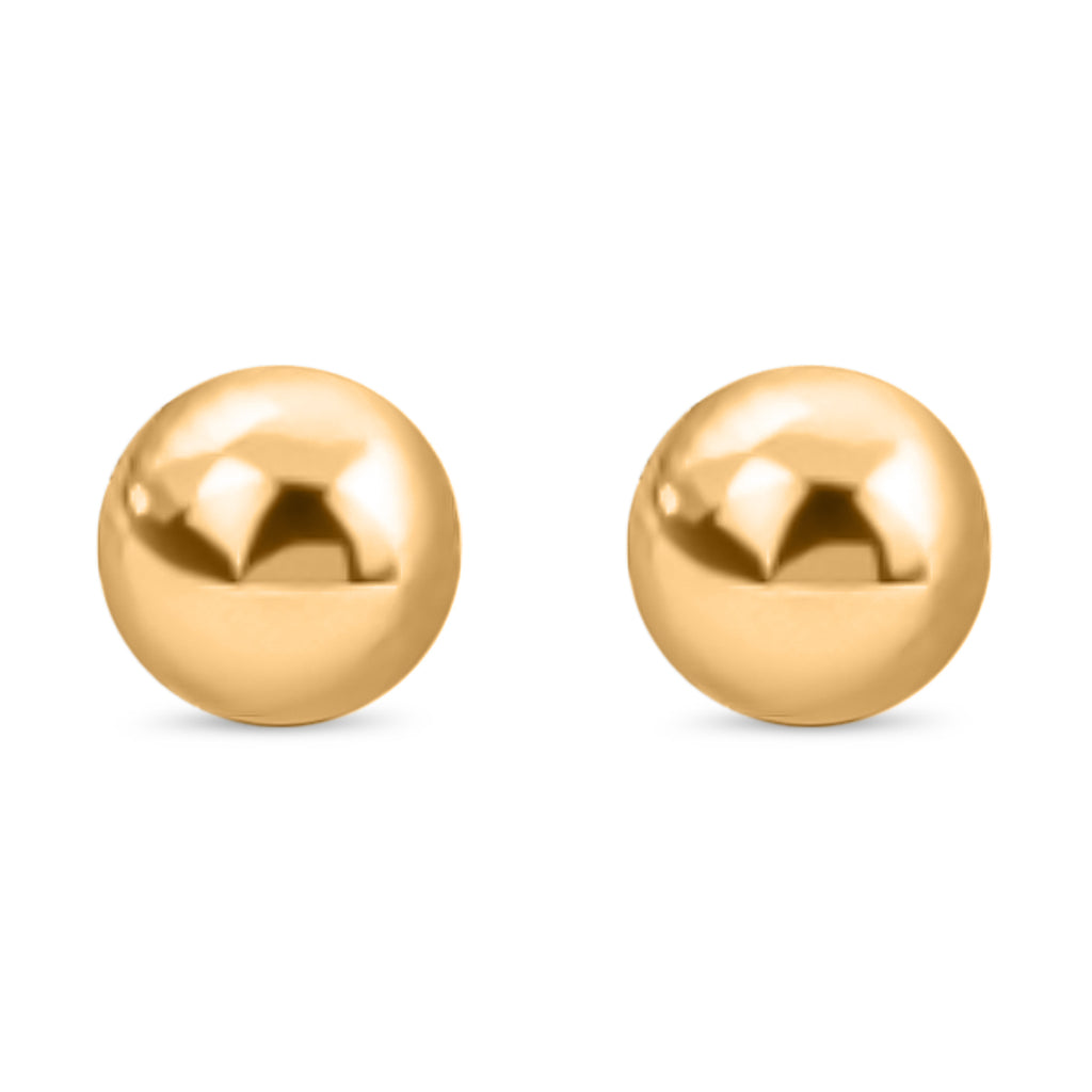 Kugel-Ohrstecker, 585 Gelbgold