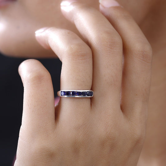 Masoala Saphir (Fissure gefüllt) Ring, 925 Silber ca. 1.09 ct