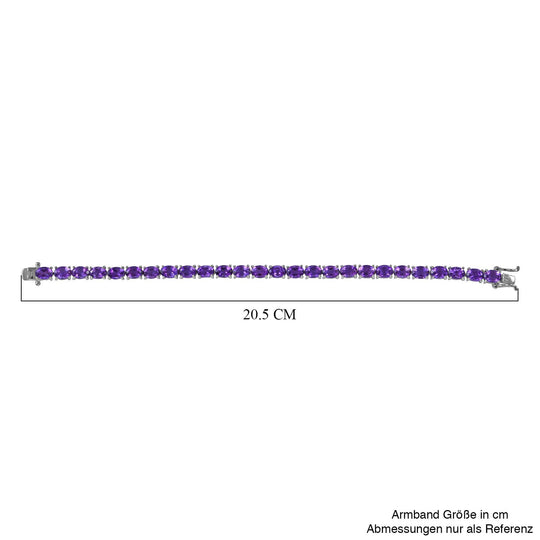 AA Lusaka Amethyst Armband, ca. 19 cm 925 Silber platiniert ca. 18.20 ct
