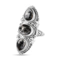 Weißer Büffel Ringe 925 Silber (Größe 16.00) ca. 6.59 ct