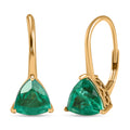 Smaragd Triplett Quarz Ohrringe - 4,12 ct.