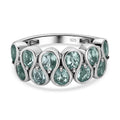 Minz Apatit Ring, 925 Silber platiniert (Größe 16.00) ca. 2.20 ct