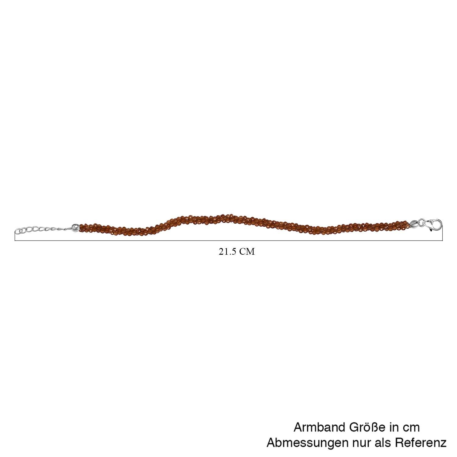 Hessonit Granat Armband ca. 19 cm 925 Silber ca. 24.25 ct