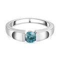 Kambodschanischer, Blauer Zirkon Ring, 925 Silber platiniert (Größe 17.00) ca. 0.73 ct