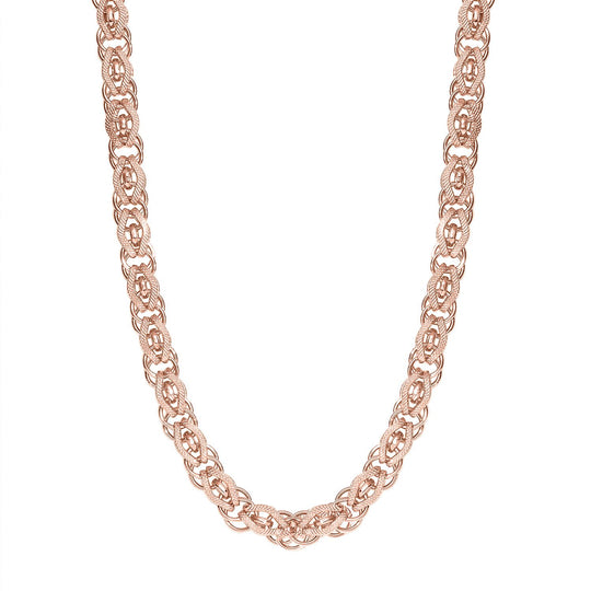 Designer inspirierte 925 Silber Gelbgold Vermeil Halskette, ca. 45 cm ca. 38,00g