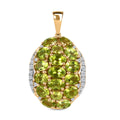 Natürlicher Peridot und Zirkon-Anhänger - 6,97 ct.