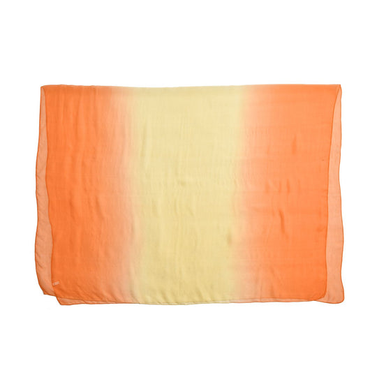 LA MAREY 100% Maulbeeren-Seidenschal, Chiffon, 110x180 cm, Orange