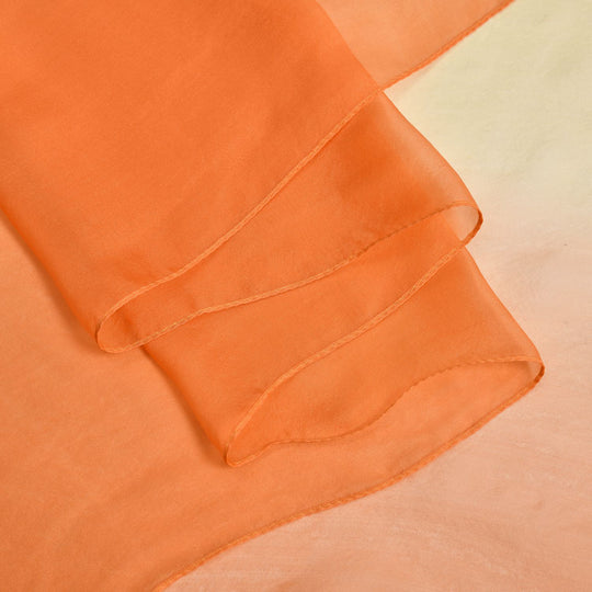 LA MAREY 100% Maulbeeren-Seidenschal, Chiffon, 110x180 cm, Orange