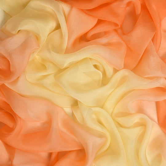 LA MAREY 100% Maulbeeren-Seidenschal, Chiffon, 110x180 cm, Orange
