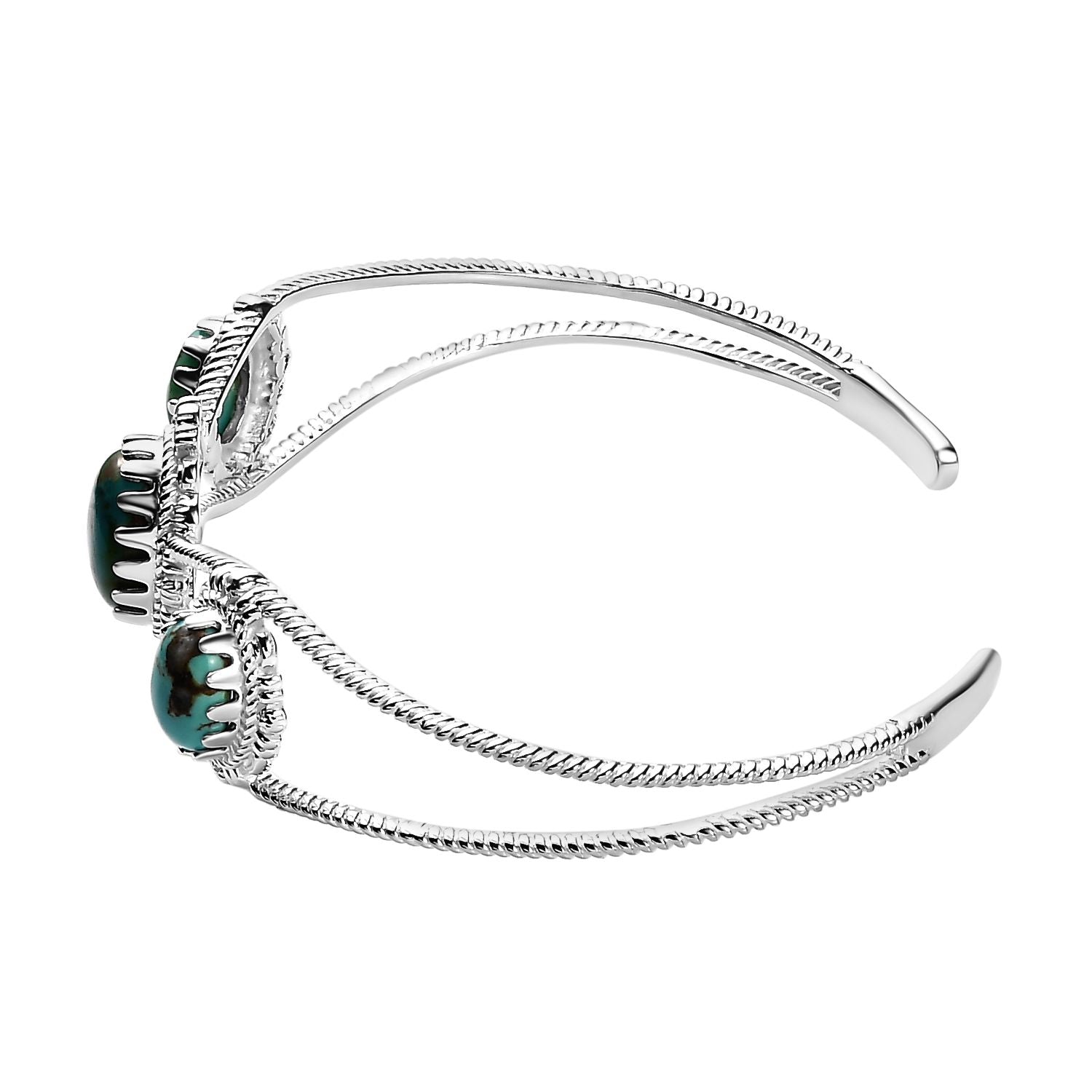 Sierra Nevada Türkis Armreif ca. 19 cm 925 Silber ca. 8.89 ct