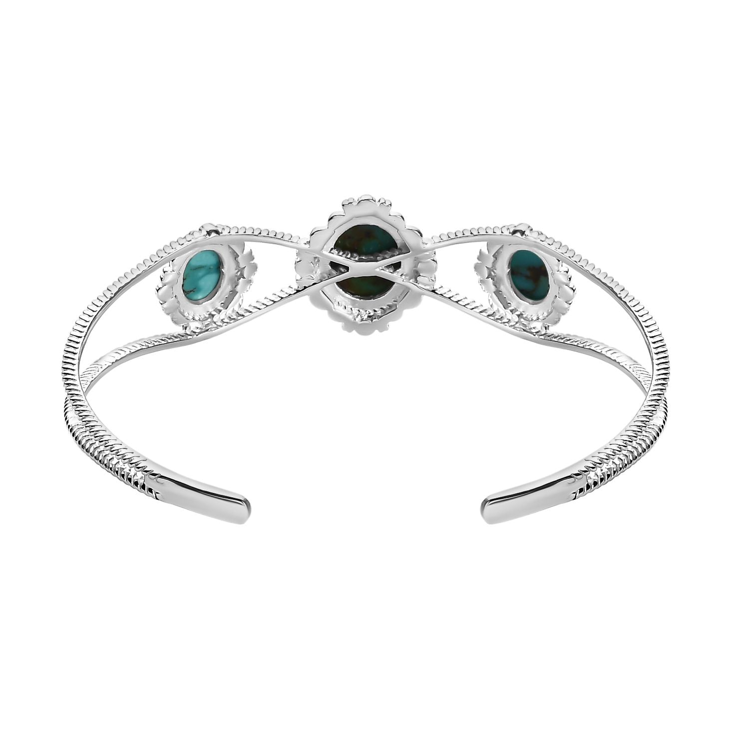 Sierra Nevada Türkis Armreif ca. 19 cm 925 Silber ca. 8.89 ct
