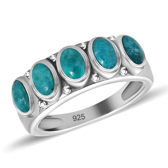Sierra Nevada Türkis Ring, 925 Silber platiniert ca. 1.40 ct