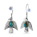 Sierra Nevada Türkis Ohrringe 925 Silber platiniert ca. 2.59 ct