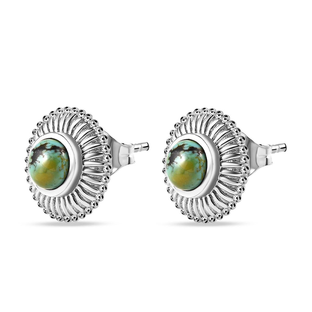 Sierra Nevada Türkis Ohrringe, 925 Silber platiniert ca. 1.20 ct