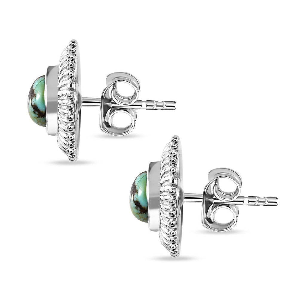 Sierra Nevada Türkis Ohrringe, 925 Silber platiniert ca. 1.20 ct
