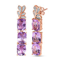 Rose de France Amethyst und Zirkon Ohrringe- 13,44 ct.
