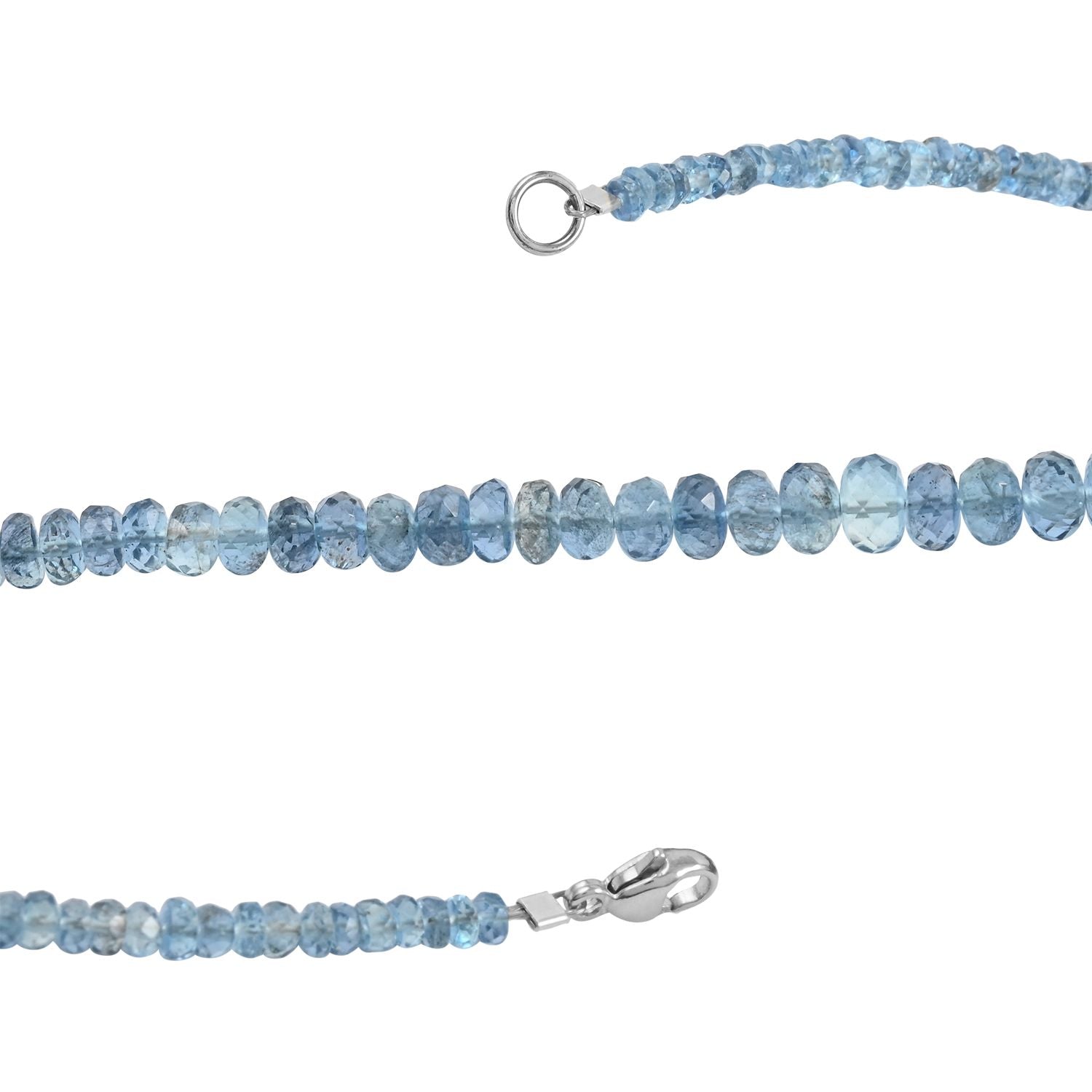 Rhapsody AAAA Santamaria Aquamarin Halskette ca. 45 cm 950 Platin ca. 60,00 ct.