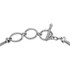 Weißer Büffel, Peridot Armband ca. 19 cm 925 Silber platiniert ca. 5.01 ct