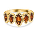 AA Madeira Citrin Ring, 925 Silber vergoldet, (Größe 16.00) ca. 1.36 ct