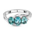 Minz Apatit Ring, 925 Silber platiniert (Größe 16.00) ca. 1.31 ct