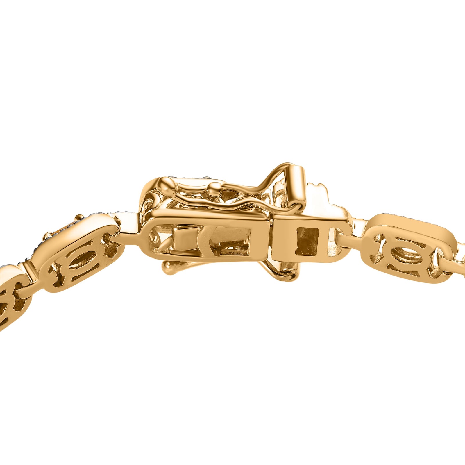 Mehrfarbiges-Turmalin Armband ca. 20 cm 925 Silber vergoldet ca. 4.05 ct