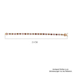 Mehrfarbiges-Turmalin Armband ca. 20 cm 925 Silber vergoldet ca. 4.05 ct