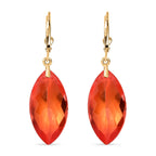 AAA Padparadscha Quarz Triplette Ohrringe, 925 Silber vergoldet ca. 27.37 ct