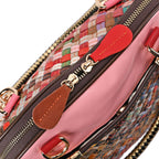 Chaos by Elsie - 100% Echtleder gewebter Tasche mit RFID schutz, 31x28x12 cm, Gewebt