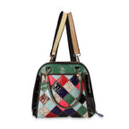 Chaos by Elsie - 100% Echtleder Patchwork Tasche mit RFID schutz, 31x28x12 cm, Patchwork