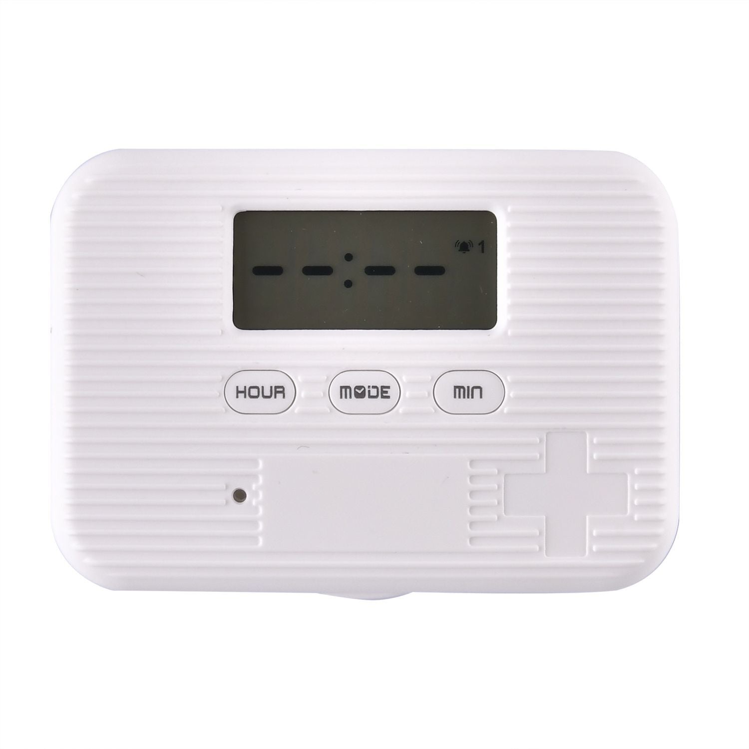 6-Fach Pillendose mit Timer, 9.5x6.5x2cm, Weiß