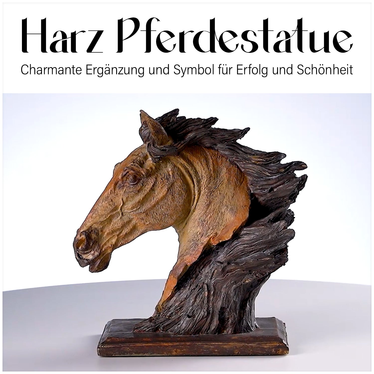 Harz Home Dekor, 15.5x13x25.5cm, Pferd