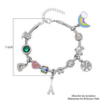 Designer Inpiriertes Schlangen-Gliederarmband mit 12 Charme