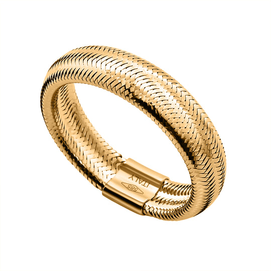 Maestro Kollektion - flexibler italienischer Ring, 585 Gelbgold
