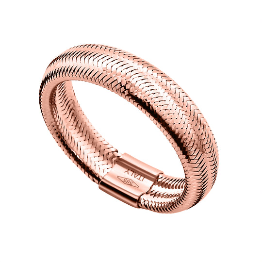 Maestro Kollektion - flexibler italienischer Ring, 585 Roségold