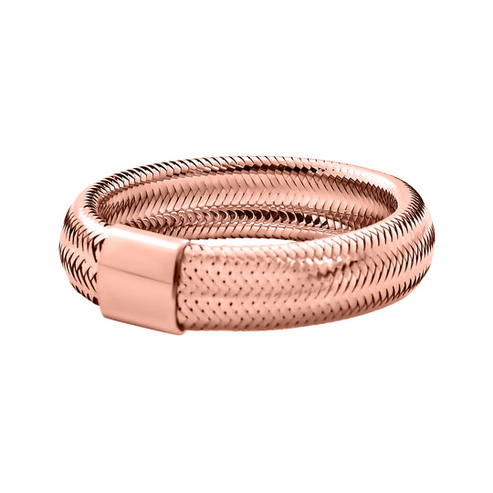 Maestro Kollektion - flexibler italienischer Ring, 585 Roségold