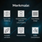 Wiederaufladbare Taschenlampe  mit drehbarem LED-Kopf mit 3 Beleuchtungsmodi