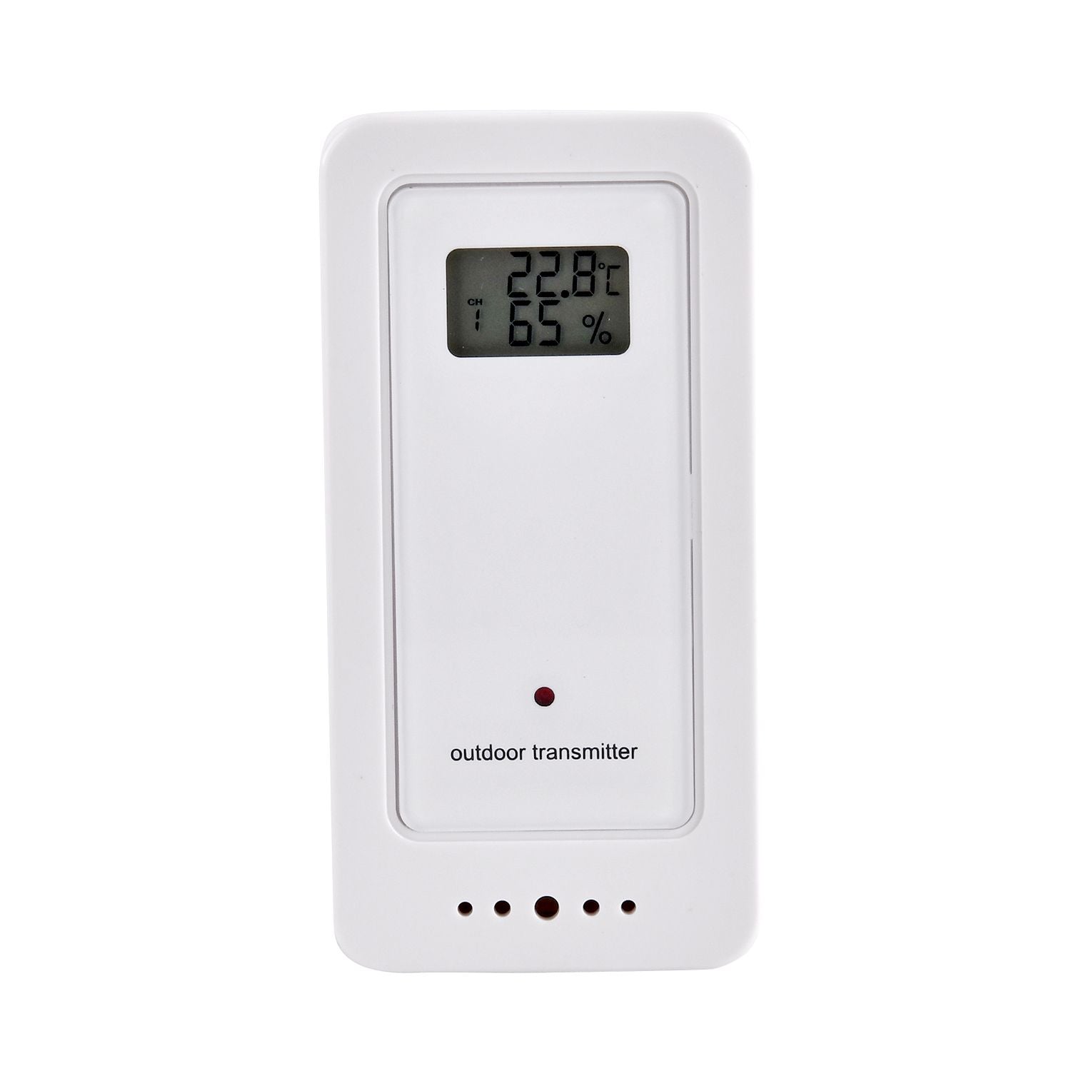 TechVision kabellose digitale Wetterstation, Innen-Außentemperatur, 18.5x12x2.5cm, Schwarz/Weiß